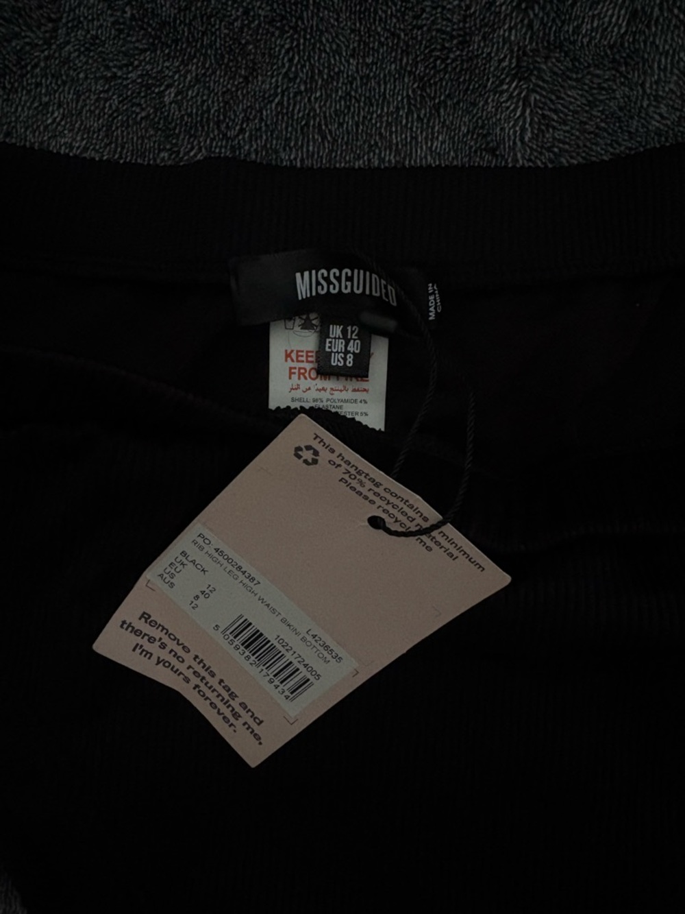 Missguided Ribbed Bikini Bottom - Picture 2 of 2